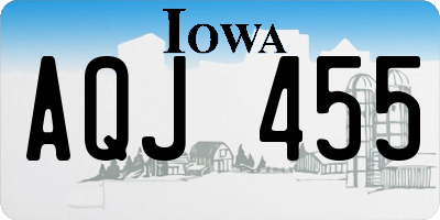 IA license plate AQJ455