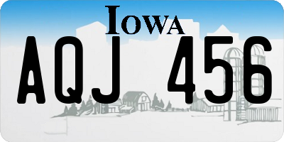 IA license plate AQJ456