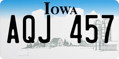 IA license plate AQJ457