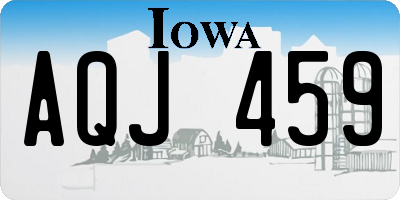 IA license plate AQJ459