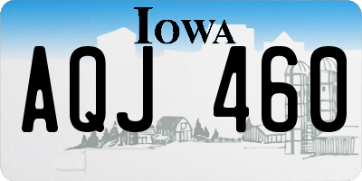IA license plate AQJ460