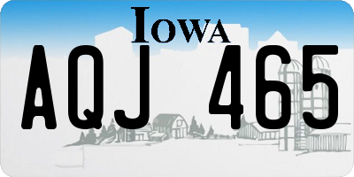 IA license plate AQJ465