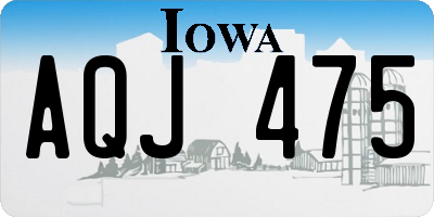 IA license plate AQJ475