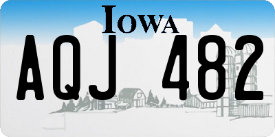 IA license plate AQJ482