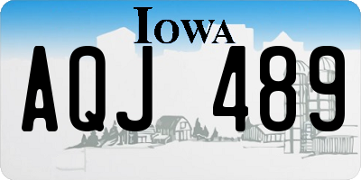 IA license plate AQJ489