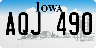 IA license plate AQJ490