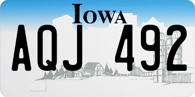 IA license plate AQJ492