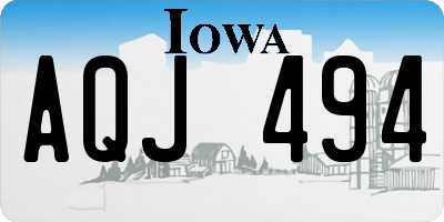 IA license plate AQJ494