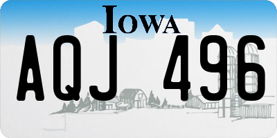 IA license plate AQJ496