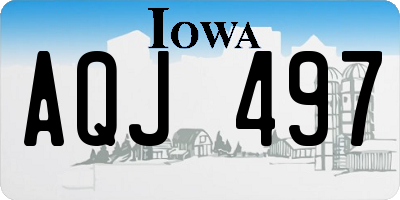 IA license plate AQJ497