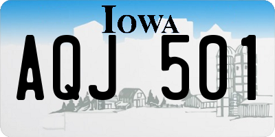 IA license plate AQJ501