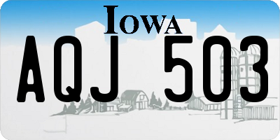 IA license plate AQJ503