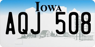 IA license plate AQJ508