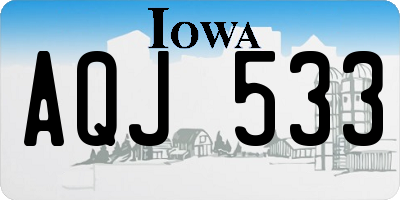 IA license plate AQJ533