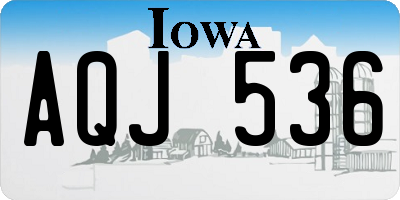 IA license plate AQJ536