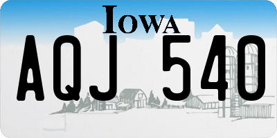 IA license plate AQJ540