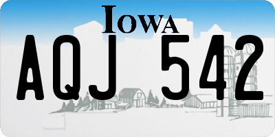 IA license plate AQJ542