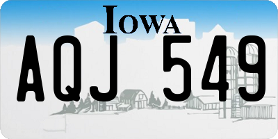 IA license plate AQJ549