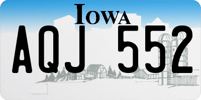 IA license plate AQJ552