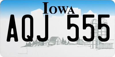 IA license plate AQJ555