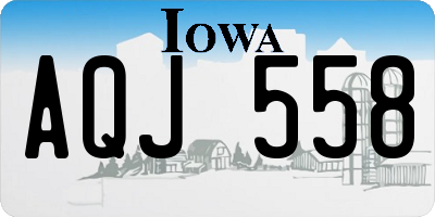 IA license plate AQJ558