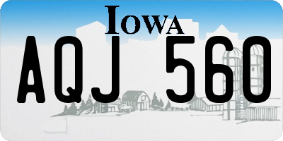 IA license plate AQJ560