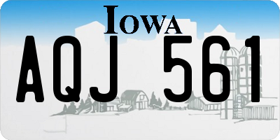 IA license plate AQJ561