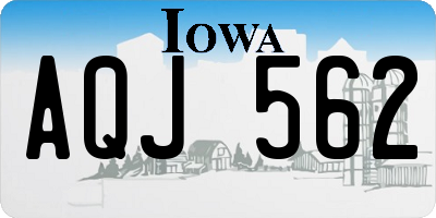 IA license plate AQJ562