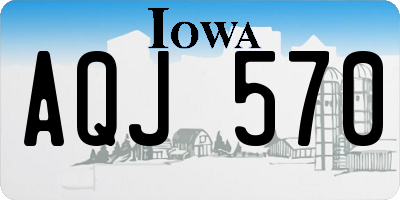 IA license plate AQJ570