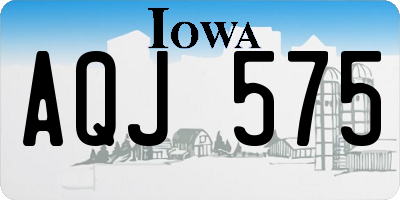 IA license plate AQJ575