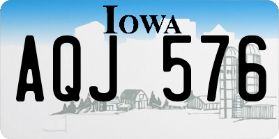 IA license plate AQJ576