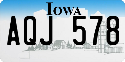 IA license plate AQJ578