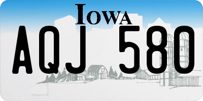 IA license plate AQJ580