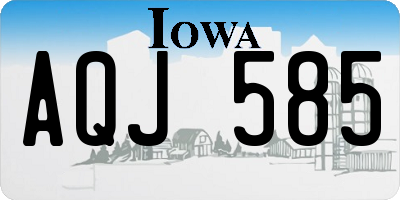 IA license plate AQJ585