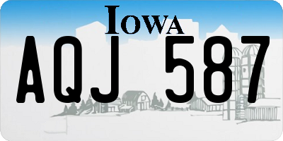 IA license plate AQJ587