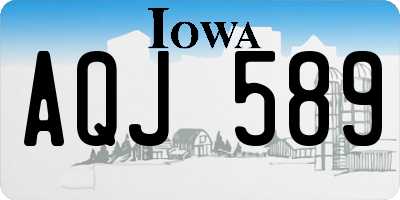 IA license plate AQJ589