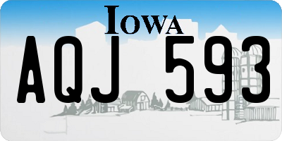 IA license plate AQJ593
