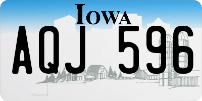 IA license plate AQJ596