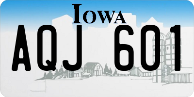 IA license plate AQJ601