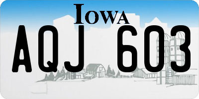 IA license plate AQJ603