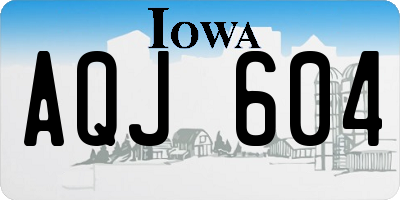 IA license plate AQJ604