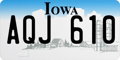 IA license plate AQJ610