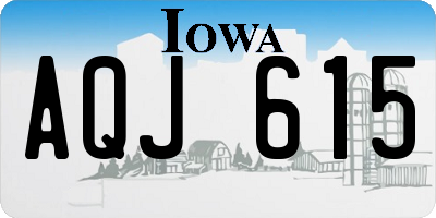 IA license plate AQJ615