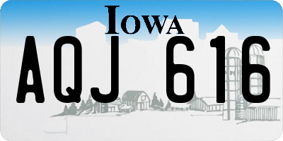 IA license plate AQJ616
