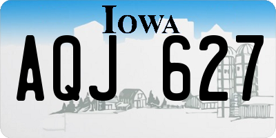 IA license plate AQJ627