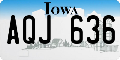 IA license plate AQJ636