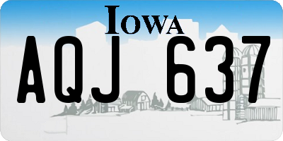 IA license plate AQJ637
