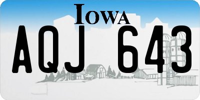 IA license plate AQJ643