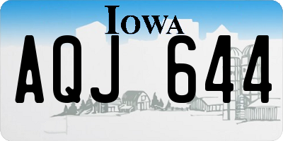 IA license plate AQJ644