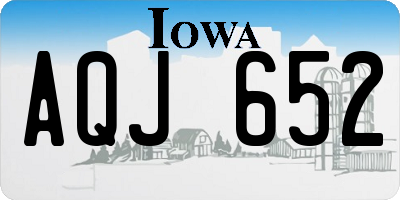 IA license plate AQJ652